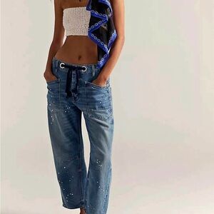 We The Free Blue Straight Leg Jeans